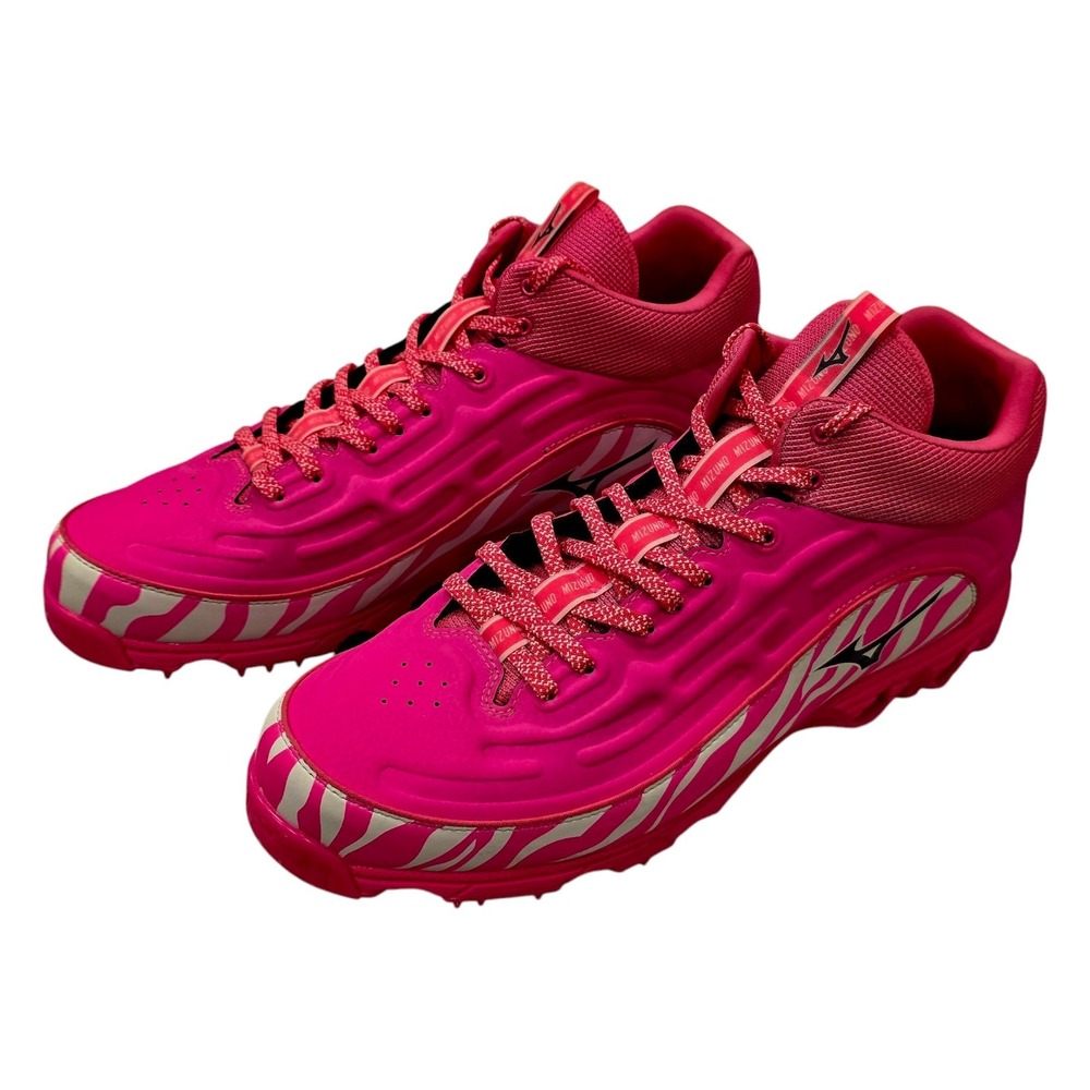 Mizuno Ambition 3 Mid MLB Mother's Day Pink Baseball Cleats Men's 11 Rare